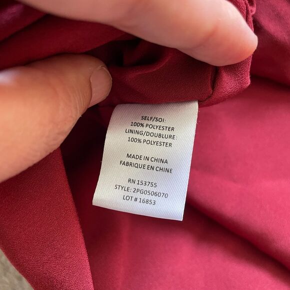 Haute Hippie XS Burgundy V-Neck Mini Dress With Tassel Boho Accents MSRP $695 - Picture 7 of 12